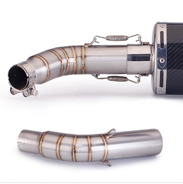 Special non-destructive installation for motorcycle modified sv650 stainless steel middle exhaust pipe tail muffler