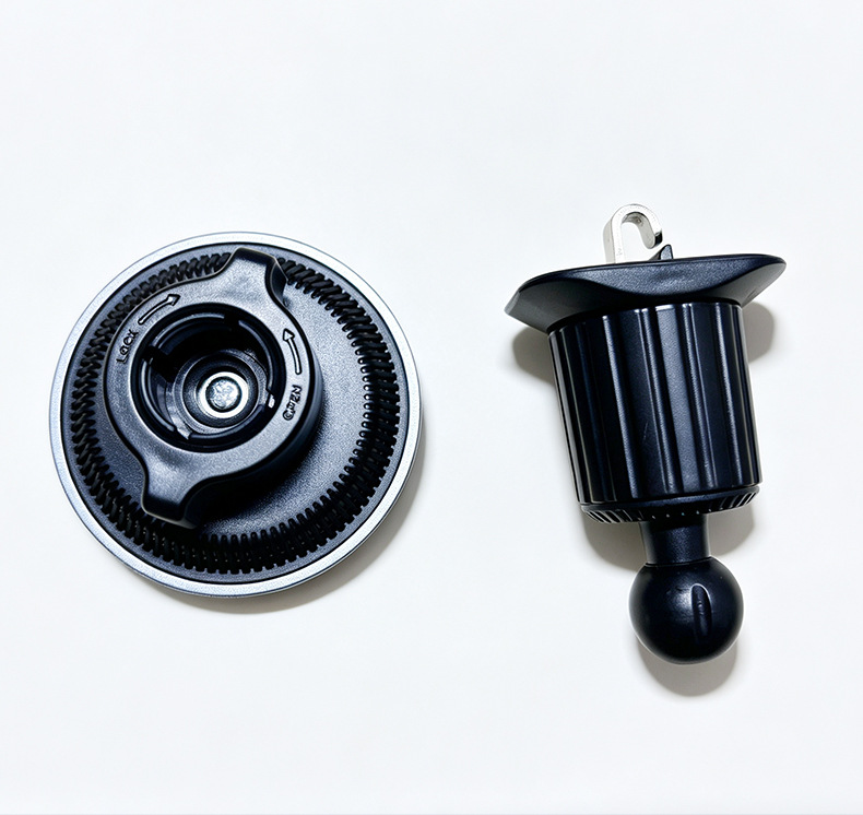 Cross-Border Wholesale Car Phone Holder Dashboard Navigation Fixed Support Bracket Air Vent Clip-On Round Magnetic Mount