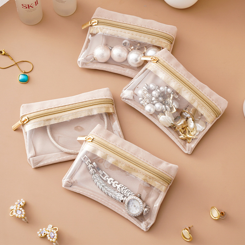 Exquisite Portable Jewelry Storage Bag Necklace Earrings Ring Jewelry Jewelry Dust Bag Transparent Zipper Seal Bag Exquisite Portable Jewelry Storage Bag Necklace Earrings Ring Jewelry Jewelry Dust Bag Transparent Zipper Seal Bag