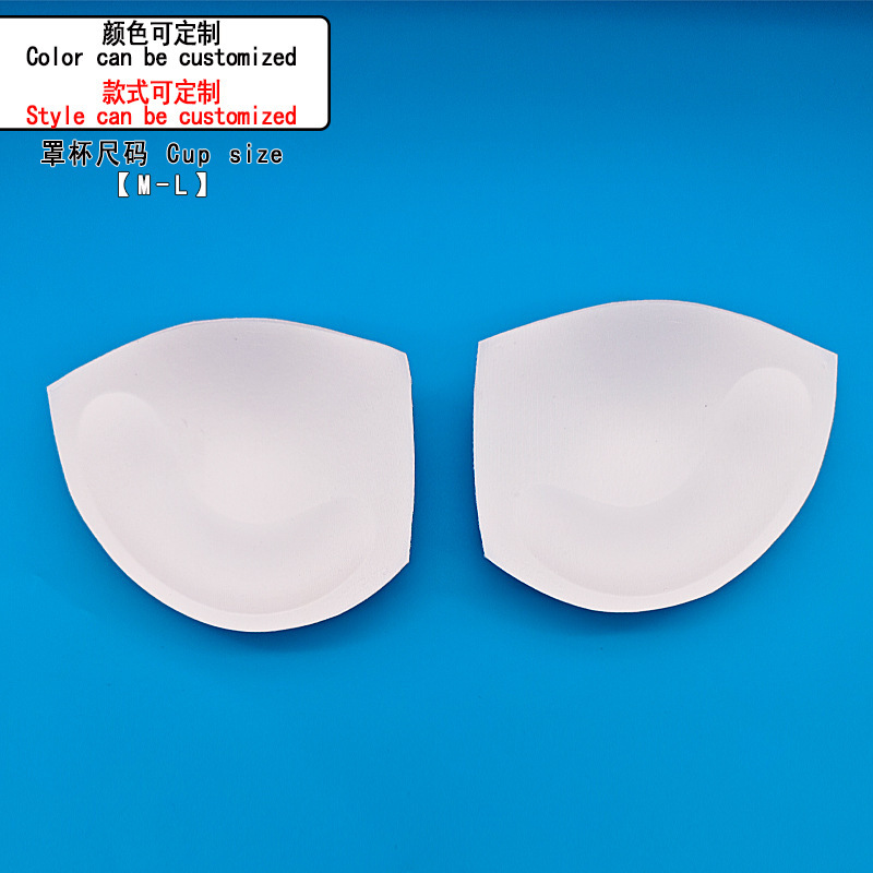 Qiaoluoqing Factory Direct Sale Thin Cup Angled Cup Sponge Breast Pads Sports Bra Inserts Yoga Tube Top Molded Cup Pads