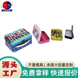 供应金属盒  长方形首饰带锁圣诞糖果手提马口铁金属盒 厂家批发