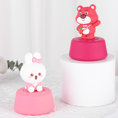 Cartoon Doll Learning Timer Creative Mechanical Timer Time Management Reminder Kitchen Alarm Clock Wholesale