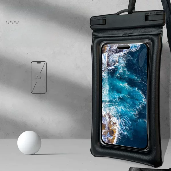 Cross-Border Supply Inflatable Bag Mobile Phone Waterproof Case Transparent Swimming Waterproof Bag Large Size Floating Mobile Phone Waterproof Bag