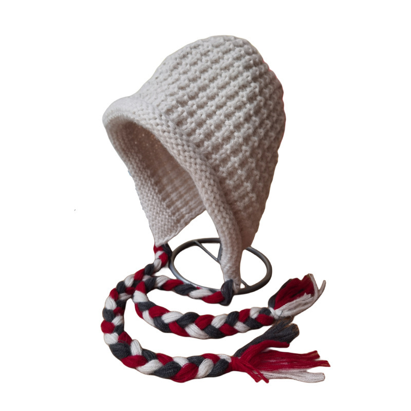 Tricoté pour femme en automne hiver, avec un petit visage, un style ethnique, un bonnet en tricot chaud et un chapeau Lei Feng_voghion.com