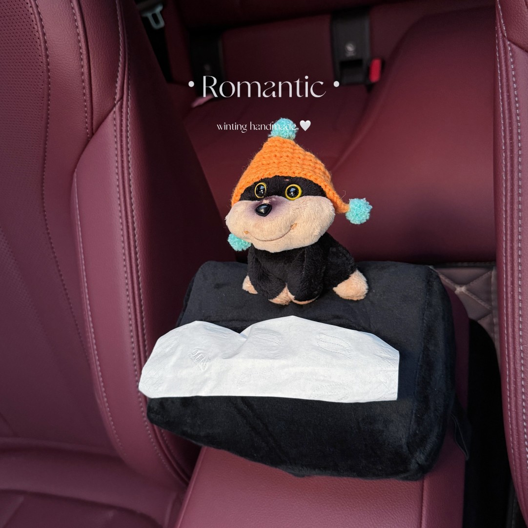 Caja de toallas de automóvil creativa abeja cachorro lindo asiento de automóvil bolsa colgante decoración de joyería de chicas 2025 nuevo image 11