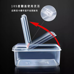 蓋をひっくり返して新鮮な箱の透明なプラスチックの防湿箱の雑穀の貯蔵タンクの透明なスーパーマーケットの売り場の展示会の商用展示箱を覆います。