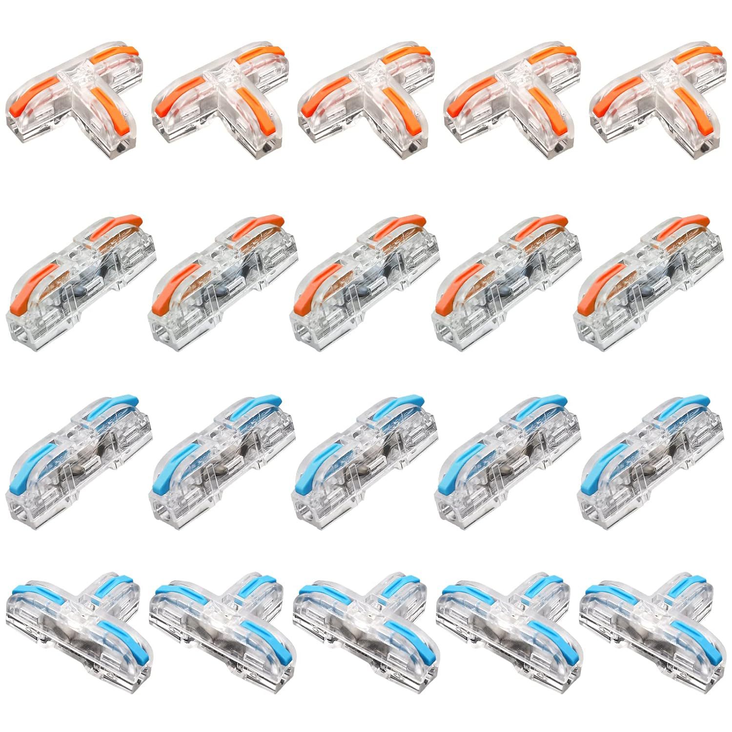 10 个 1 个导体紧凑型线连接器拼接连接器和 10 个快速分路器 3