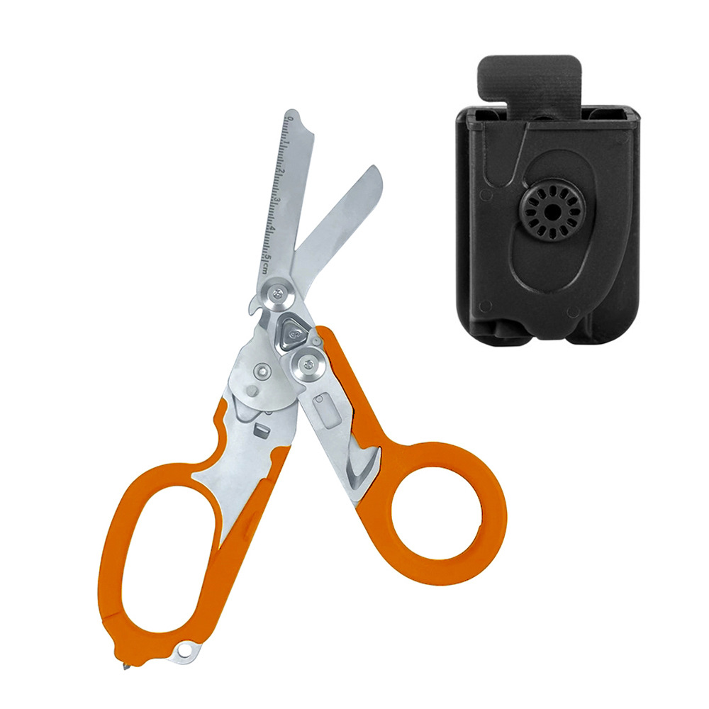 Raptor-tijeras plegables, alicates portátiles, herramienta de supervivencia de seguridad para exteriores, alicates retráctiles de acero inoxidable 420HC