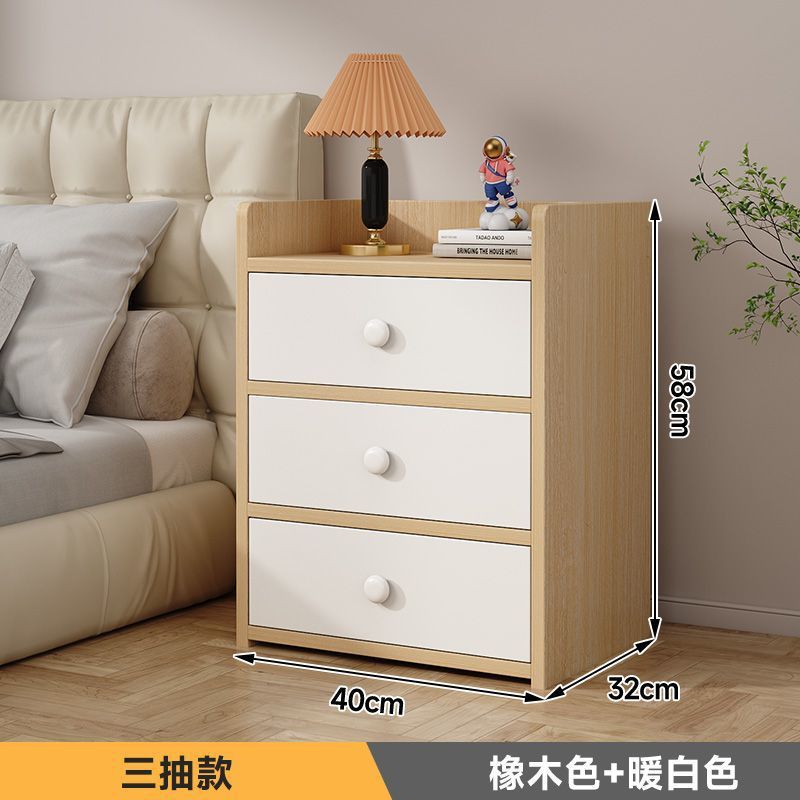 40CM 오크색 서랍포함 [3단 서랍]