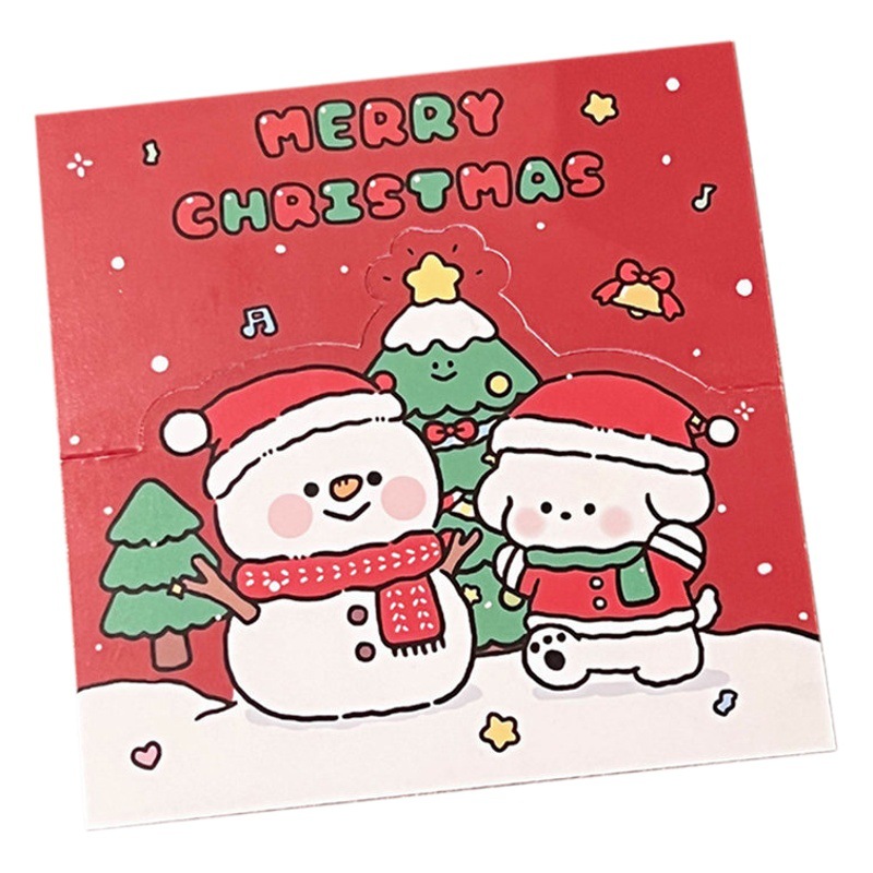 Tengyi marca compartida original de Navidad con forma de cabeza de tarjeta de embalaje de tarjeta trasera tarjeta inferior lindo embalaje de dibujos animados pequeño cartón al por mayor