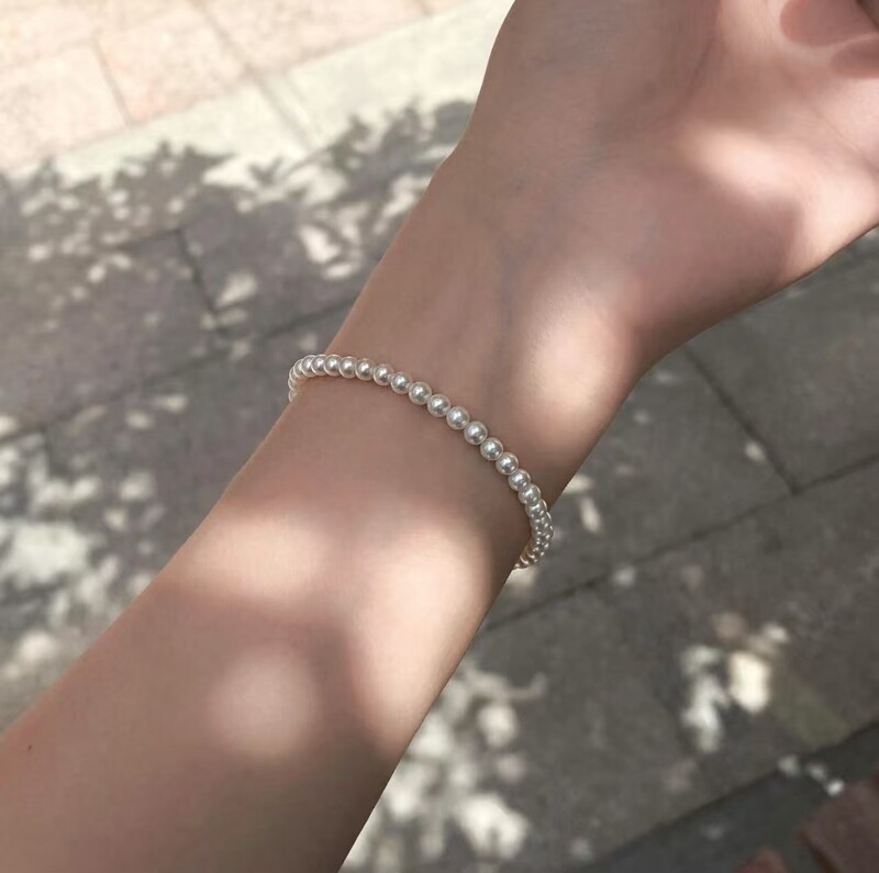 Zhuji Natural Freshwater Pearl Bracelet Baby Beads Small Rice Beads Bracelet S925 Adjustable Very Strong Luster Slight Imperfections