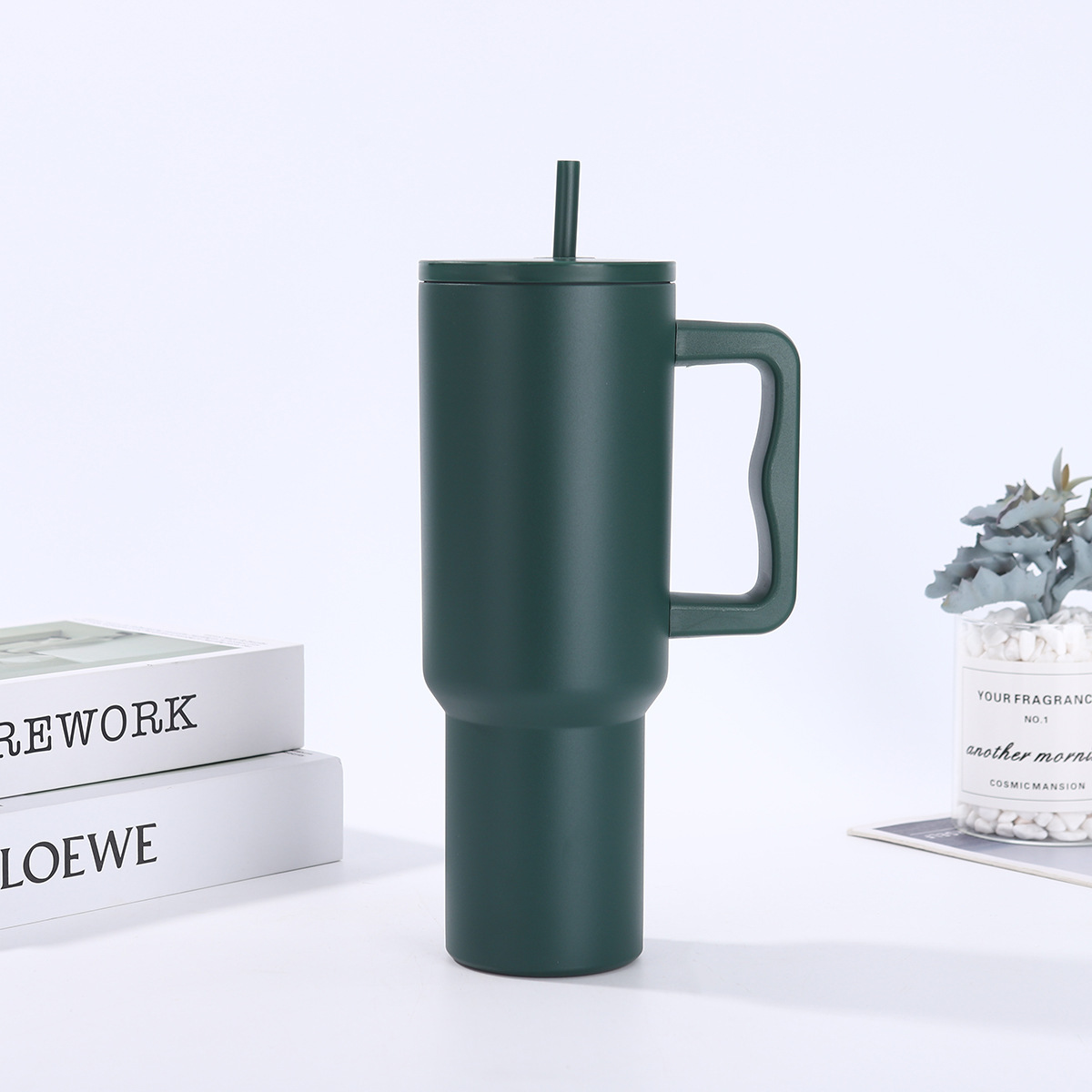 Tercera generación de 40oz tazas de automóviles de gran capacidad 304 tazas de acero inoxidable de mango de aislamiento térmico tazas de paja de aislamiento térmico al aire libre tazas de hielo