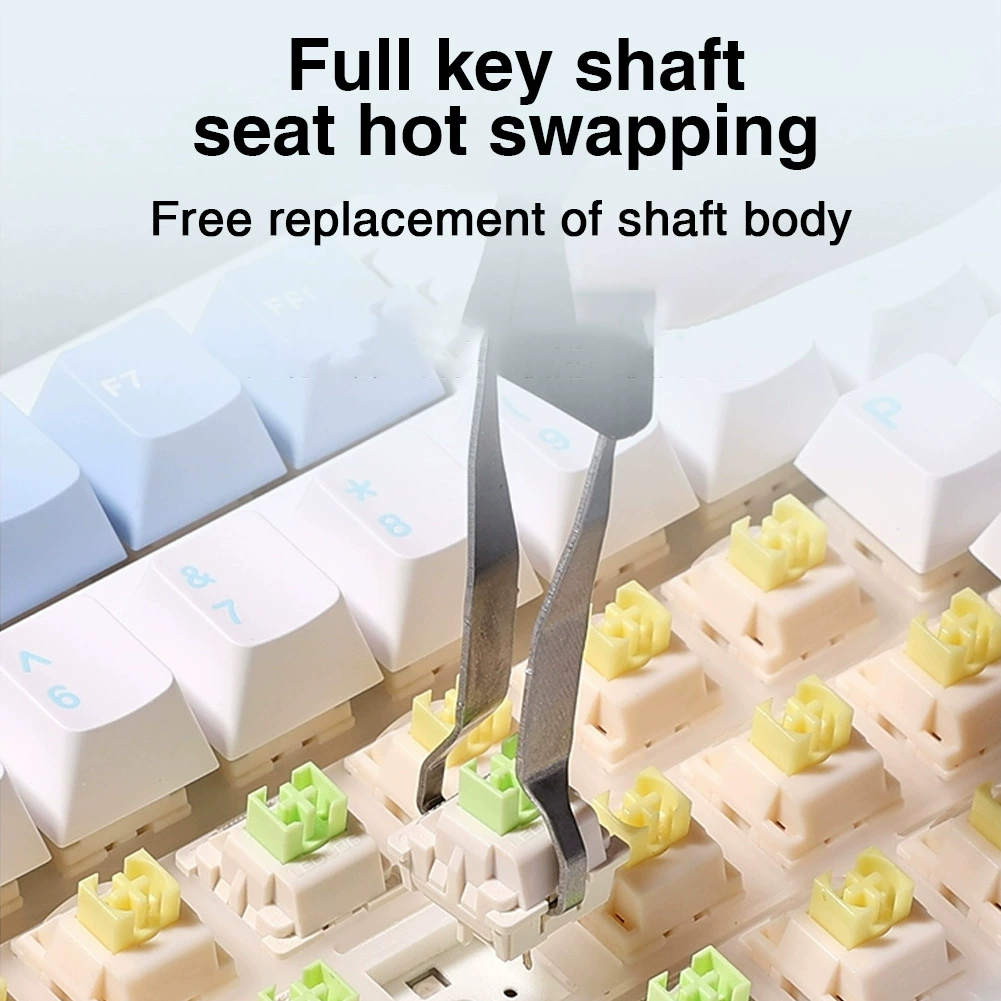 Wolf F99 Customized Mechanical Keyboard Gasket structure Full -key heat insertion wireless three -mode Bluetooth game