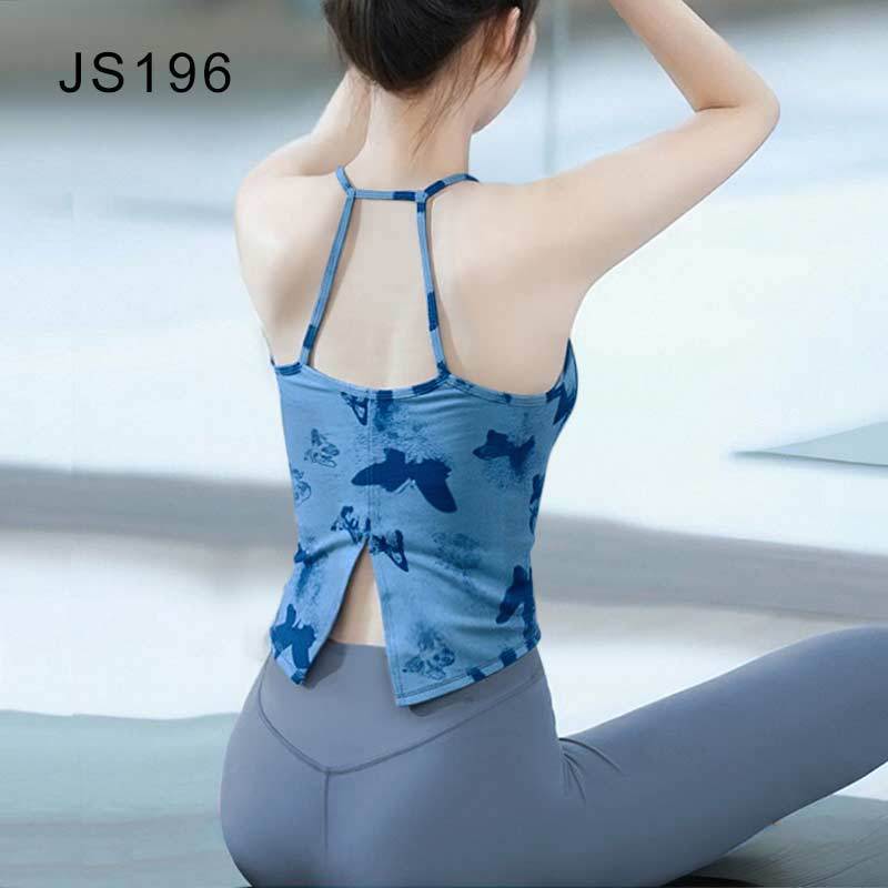 瑜伽服背心女夏季新款大码绝美普拉提吊带运动上衣专业健身服套装|undefined