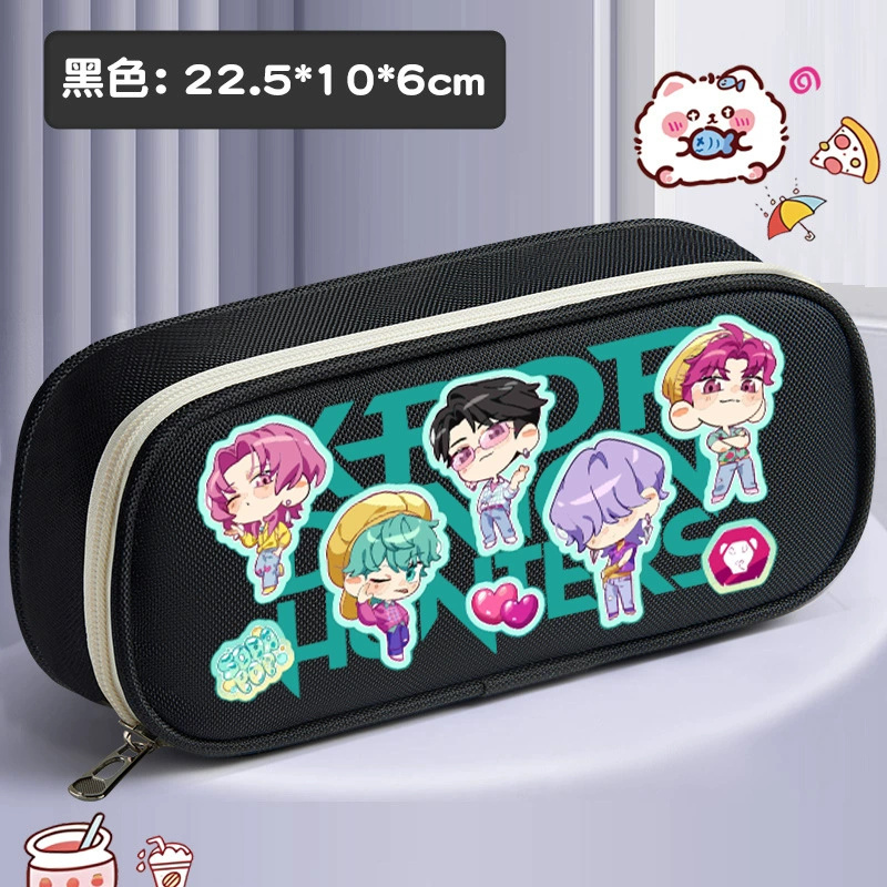 Capacious cartoon pencil case for students, oxford cloth