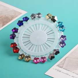 防走光胸针扣胸花别针扣针纱巾固定彩色梅花蝴蝶高档配饰女水晶针