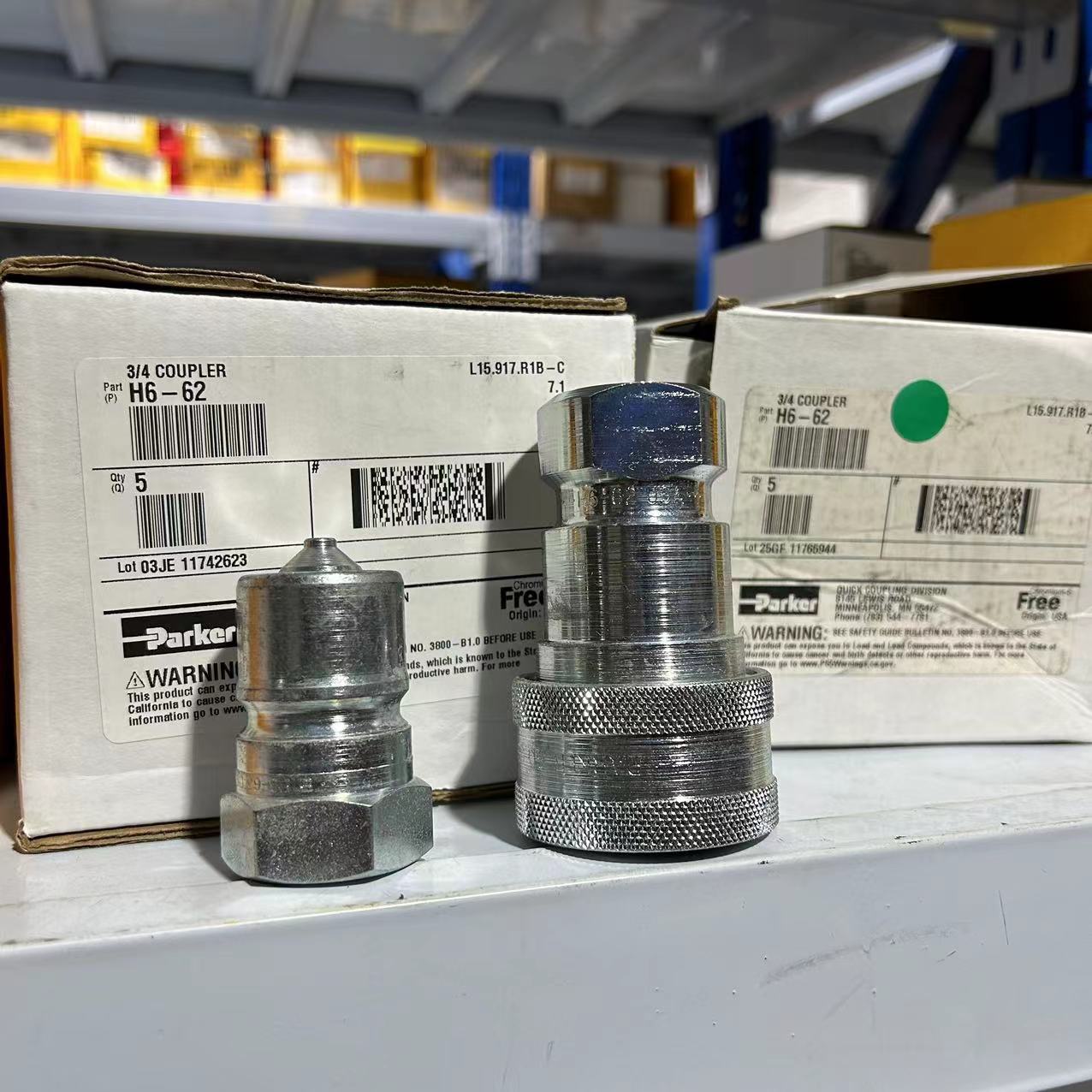 派克快换接头H6-63 60通用液压快插接头碳钢 快换公头