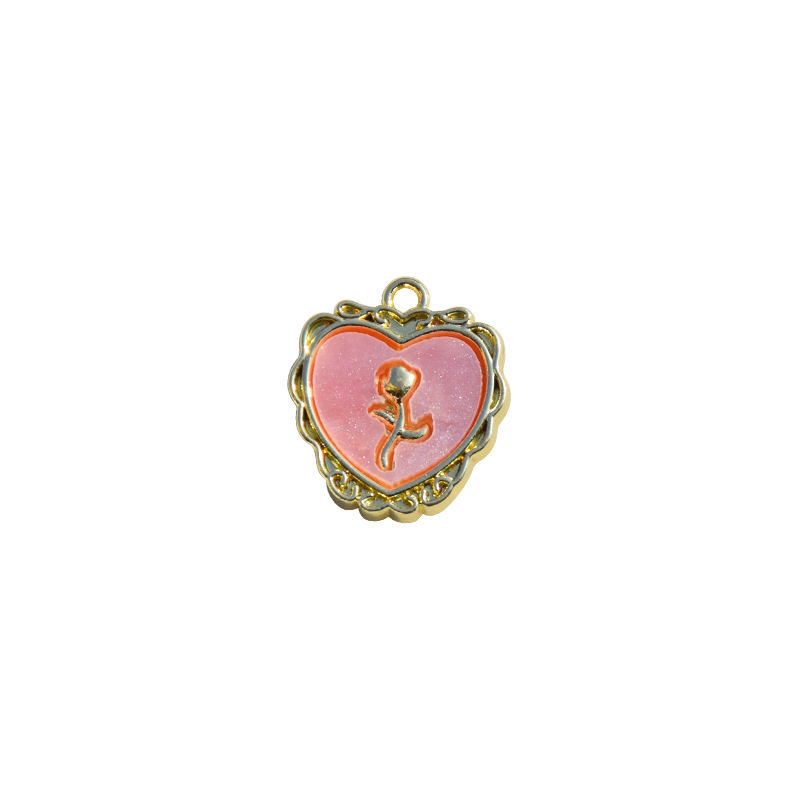 20g Weight Pendant Jewelry Making Type Charms Classification 10 PCS/Package Quantity Alloy Material Heart Shape Pattern All Seasons Season Polished Finish Plating Design Sweet Style 10 PCS/Package Alloy Heart Shape Polished Pendant Charms 12