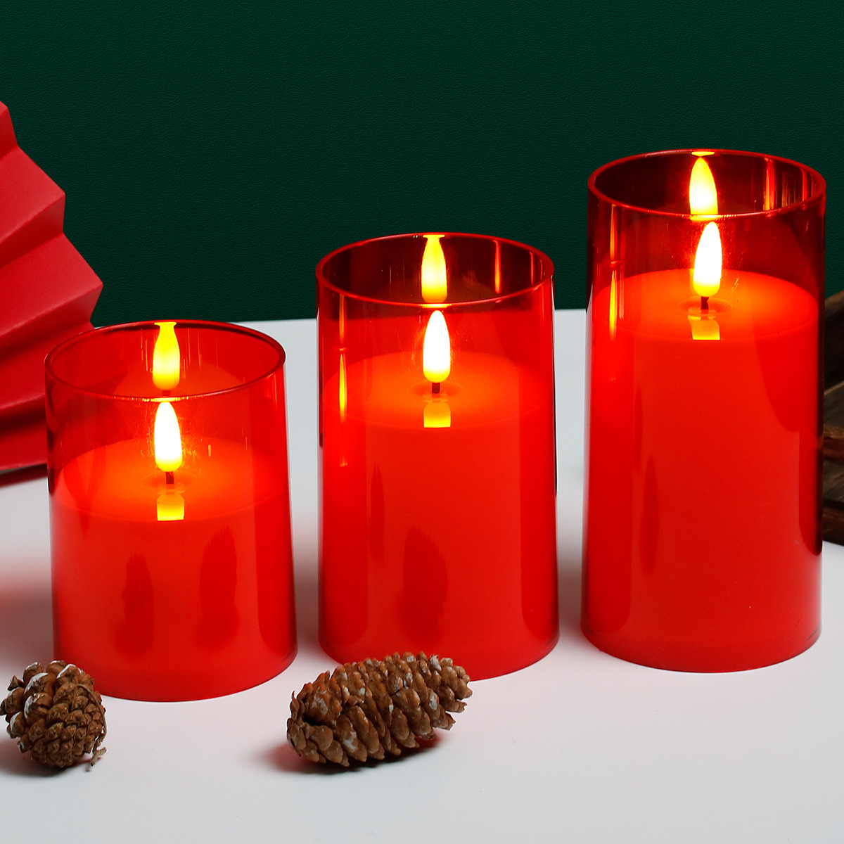 총알 아이보리 화이트 레드 3종 세트