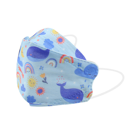 KF94 cute cartoon pattern children's 3D student kid mask disposable 3D fish shape KN95 breathable