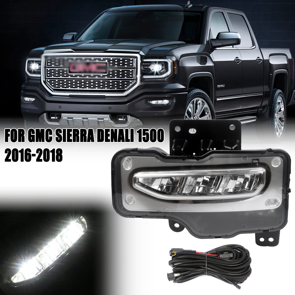 Aplicable a GMC16 / 17 / 18 Sierra Denali 1500 conjunto de lámpara de niebla delantera LED luz de barra de viaje diurna