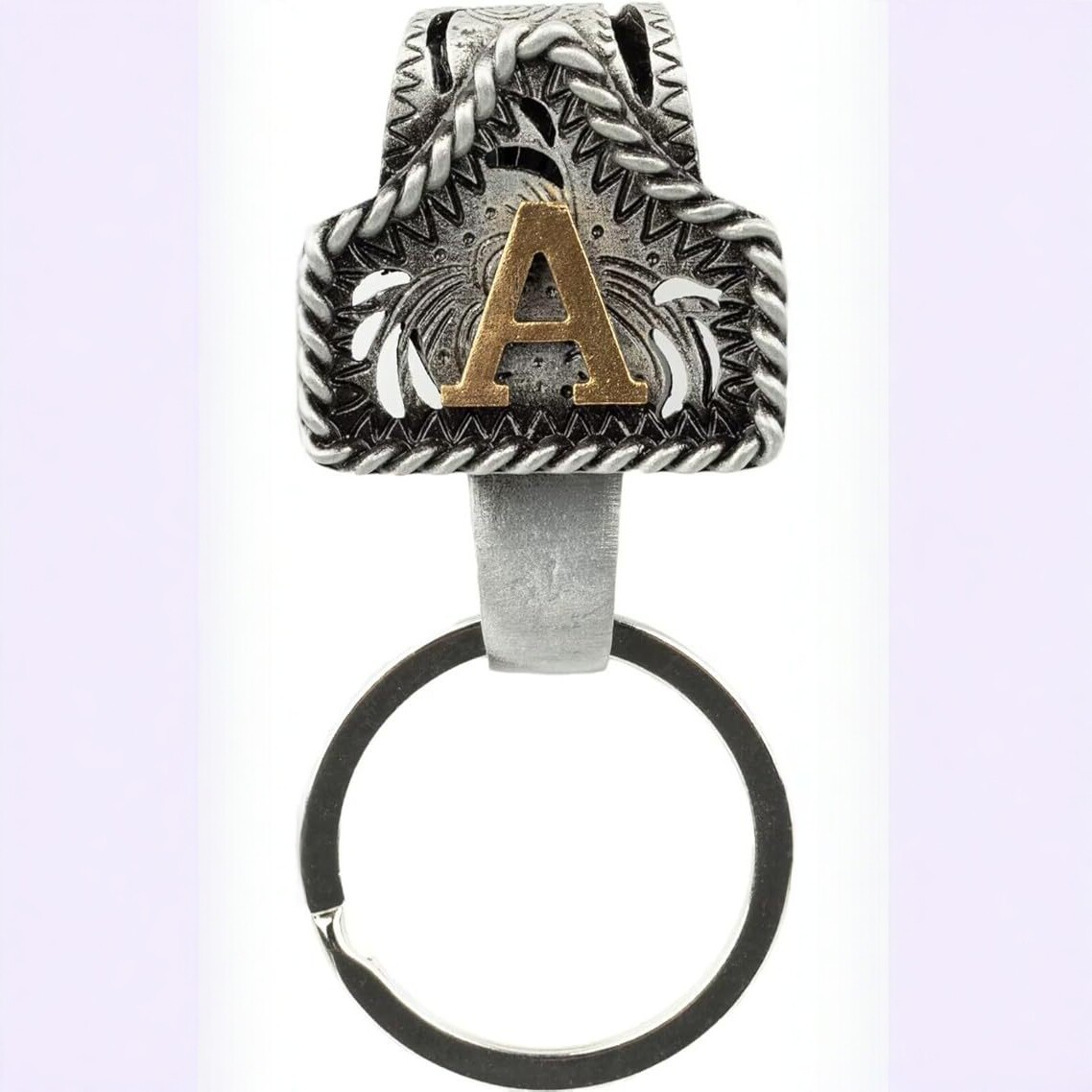 跨境新品 Handmade Cow Tag Belt Key Holder 26字母皮带钥匙支架