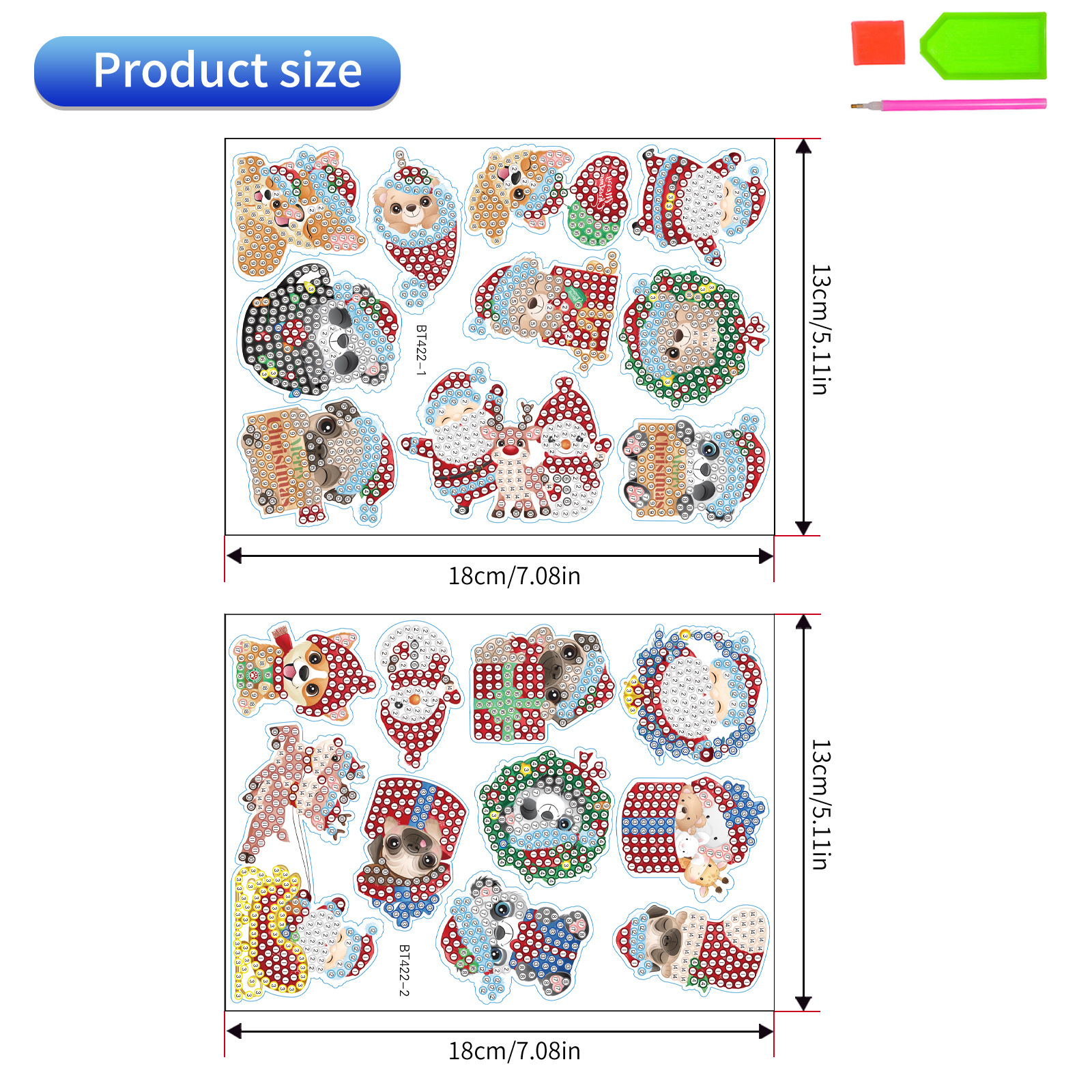 Navidad pintura de diamantes pegatinas al azar niños bricolaje dibujos animados hechos a mano pegatinas de pared de Santa Claus pegatinas de regalo de diamantes