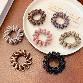 韩国夏季电话线发圈女小号简约高弹力发绳不伤发头绳扎头发橡皮筋