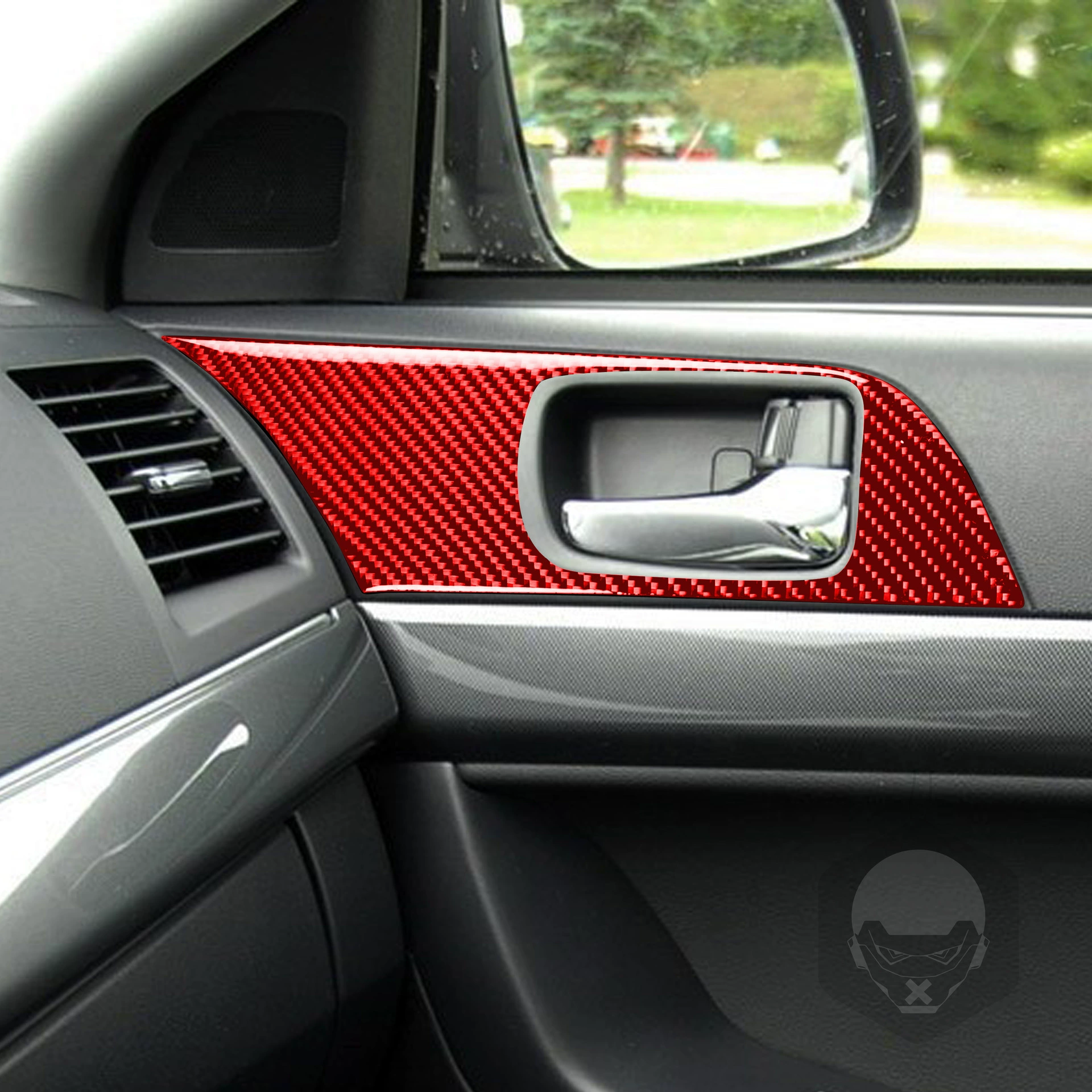 Подходящие для Mitsubishi 08-13 Lamse EVO модификационные детали аксессуары углеродного волокна передняя дверь ручка-подъемник декоративные наклейки
