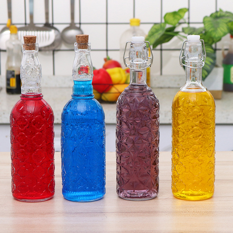 木质盖密封卡扣玻璃瓶 可乐瓶 奶茶 饮料瓶 啤酒瓶详情图1