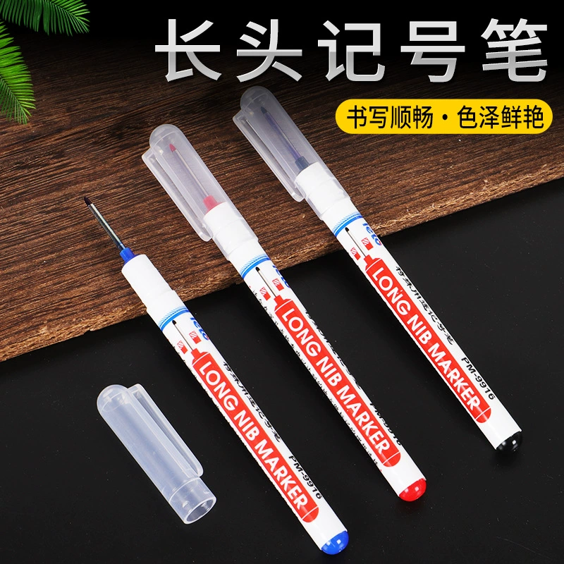 Масляная маркировочная ручка с длинной головкой маркировочная ручка Цветная маркировка строительной площадки деревообрабатывающая плитка установка ванной комнаты маркировка глубоких отверстий 20 мм