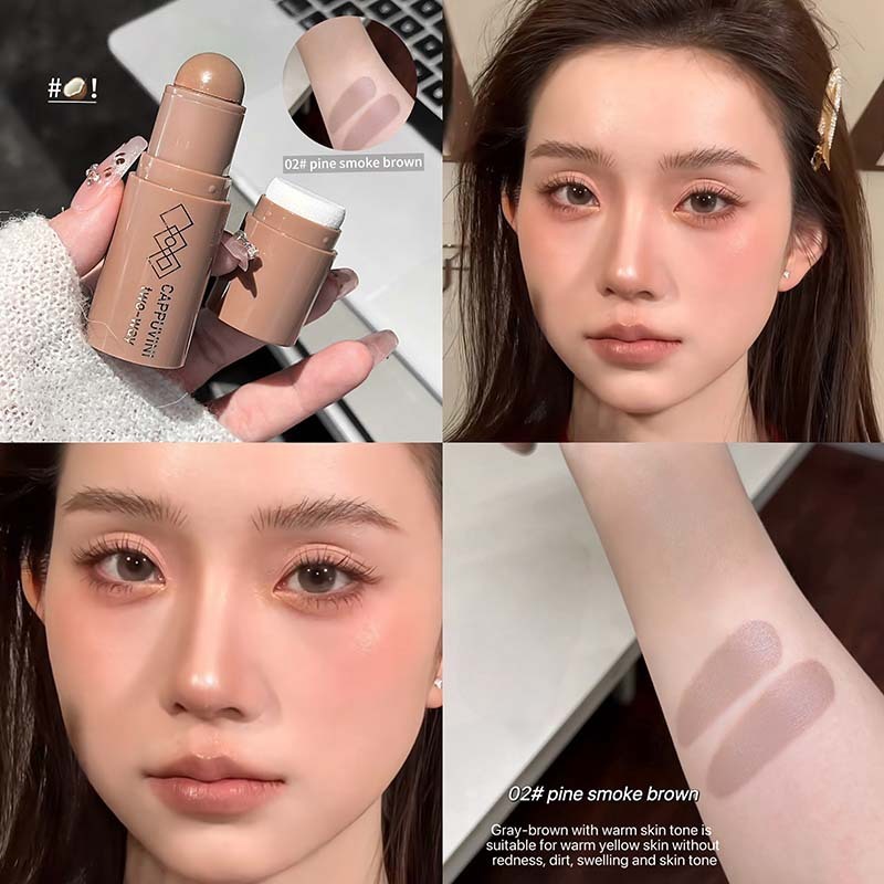 跨境CAPPUVINI自然透润修容棒 韩系自然哑光鼻影阴影立体学生彩妆|undefined