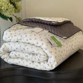 秋冬复古小碎花全棉双人豆豆被ins韩版大鹅卡通大豆纤维春秋被子