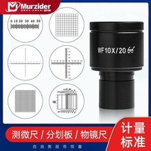 显微镜测微尺目镜十字分划板物镜刻度尺网状测量定标尺校准C1-C7
