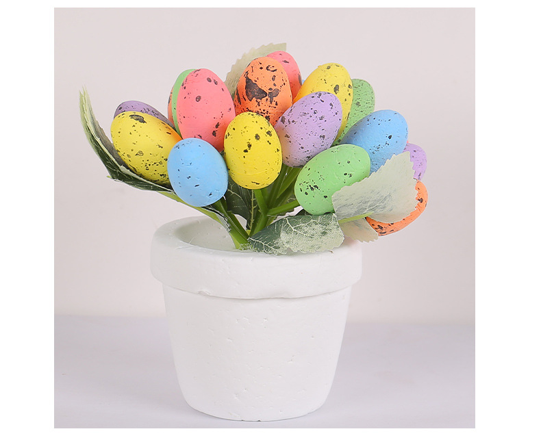 Easter 12cm Easter egg potted creative spotted egg flowerpot outdoor courtyard Easter decorations in stock_voghion.com