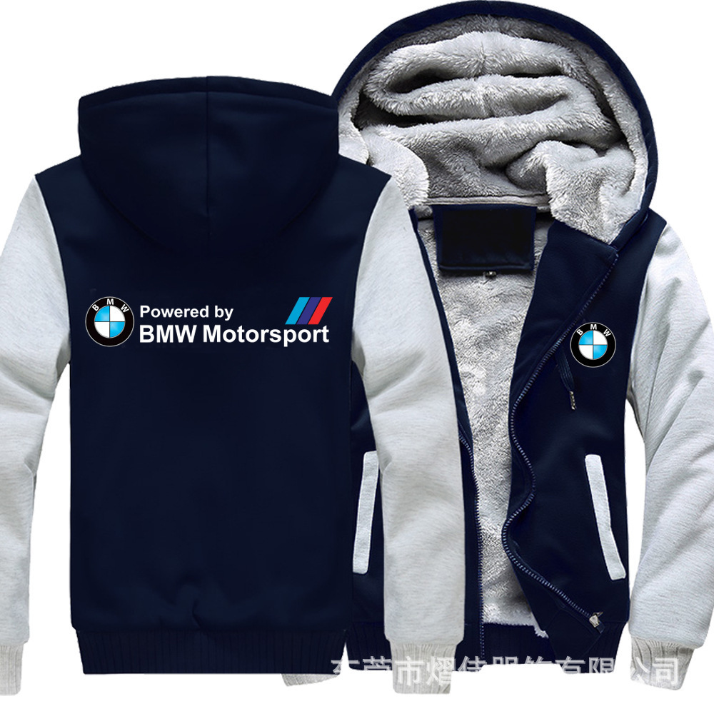 Car Motorcycle Fashion Brand Casual Wear Thick Men's and Men's Warm Cotton-padded Jacket Sweater Jacket Baseball Suit