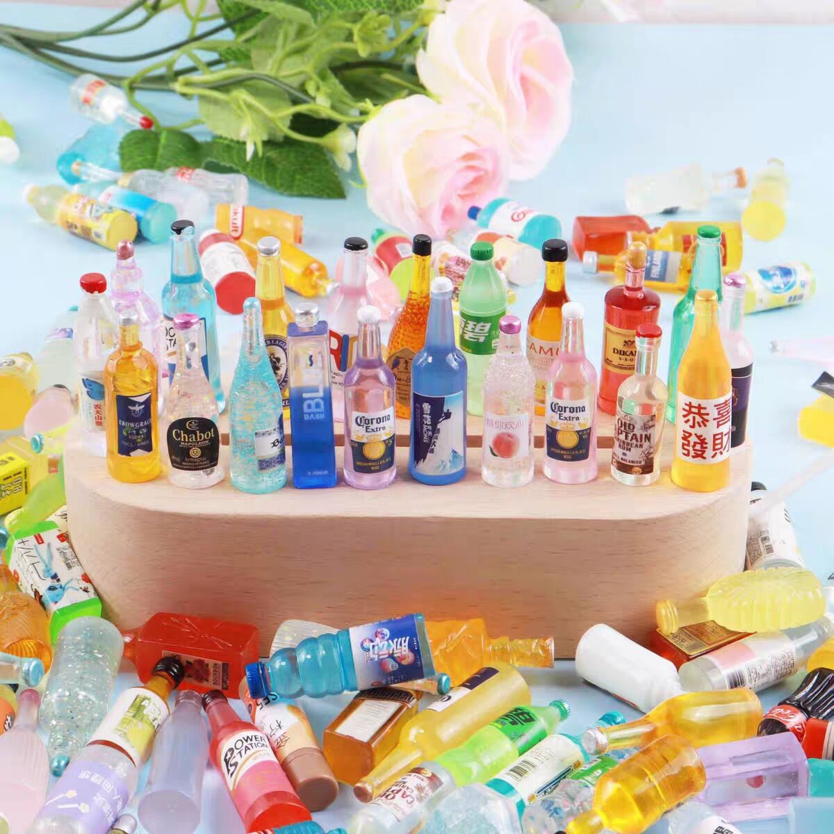 Mini Simulation Small Bottle Food And Play Miniature Beverage Bottle...