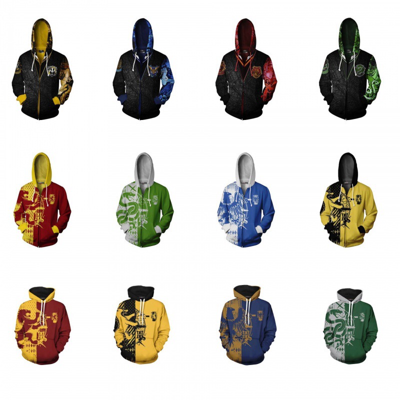 Harry Potter series anime 3D digital printing hooded sweater cosplay casual hoodie peripheral clothing