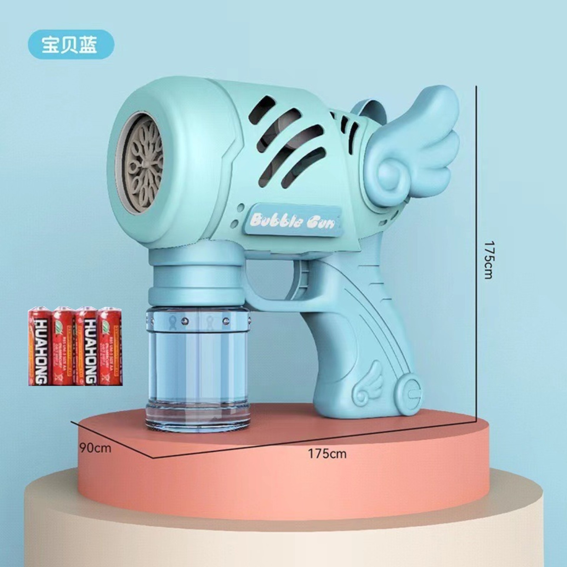 Nueva pistola de burbujas de aviones máquina automática de burbujas pistola de burbujas espacial luz porosa puesto de juguete para niños al por mayor