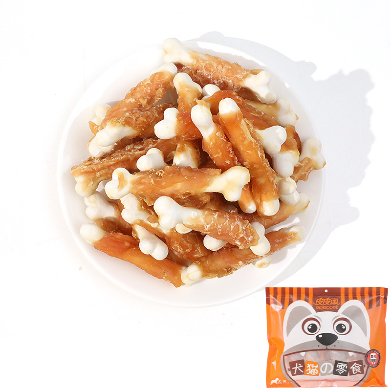 Aperitivos para mascotas Spot Peso neto al por mayor 400g Pipitao Aperitivos de pollo Aperitivos para perros molares secos Aperitivos de pollo seco