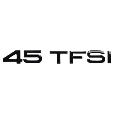 Car logo black lettering emblem, center grille emblem - standard-45tfsi