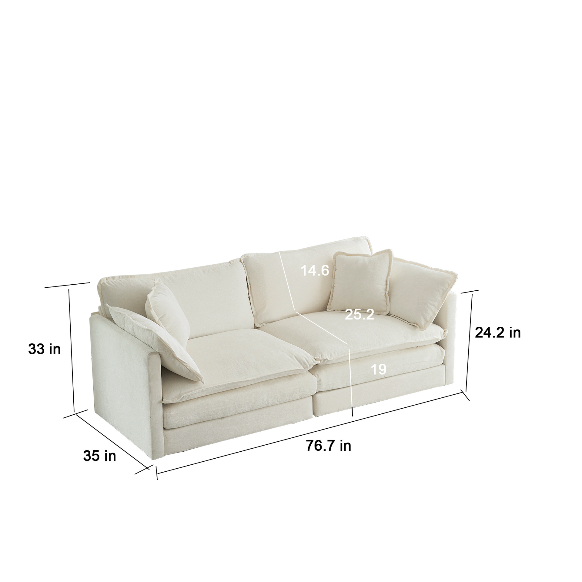 Sofá nórdico minimalista lujoso sofá balcón sala de estar pequeño sofá de tela doble sofá multifuncional trailera sofá image 1