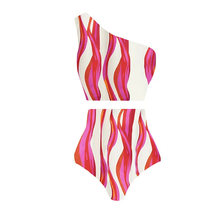 192g Weight Sleeveless Sleeve Length Polyester Fabric Type Regular Top Length Bodysuit Tops Type Beach Occasion Halter Neck Neckline Skinny Fit Type Stripe Pattern Women's Gender Sexy Style Women's Sexy Stripe One Piece Swimwear 10