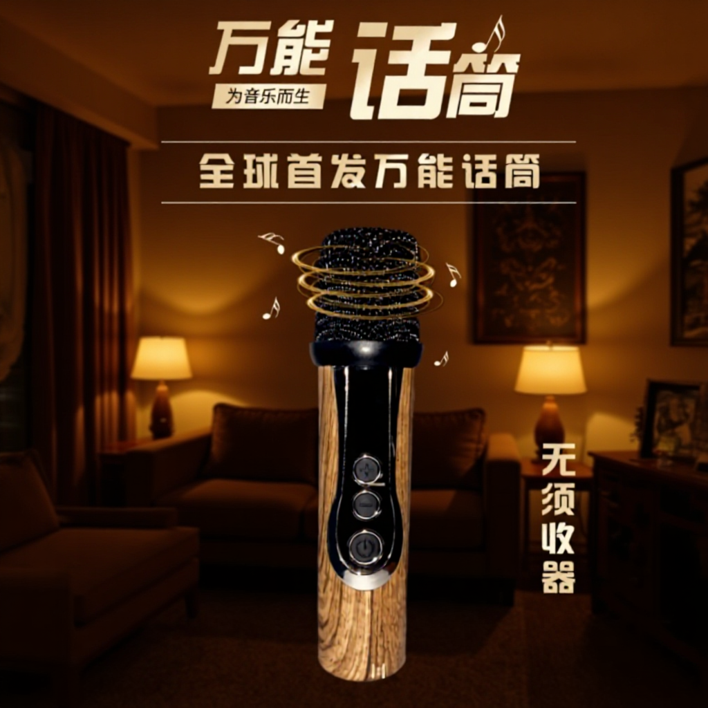 Universal Wireless Microphone Bluetooth Microphone Home Outdoor Headset Children's Full-Name Karaoke Home Ktv Sound Card