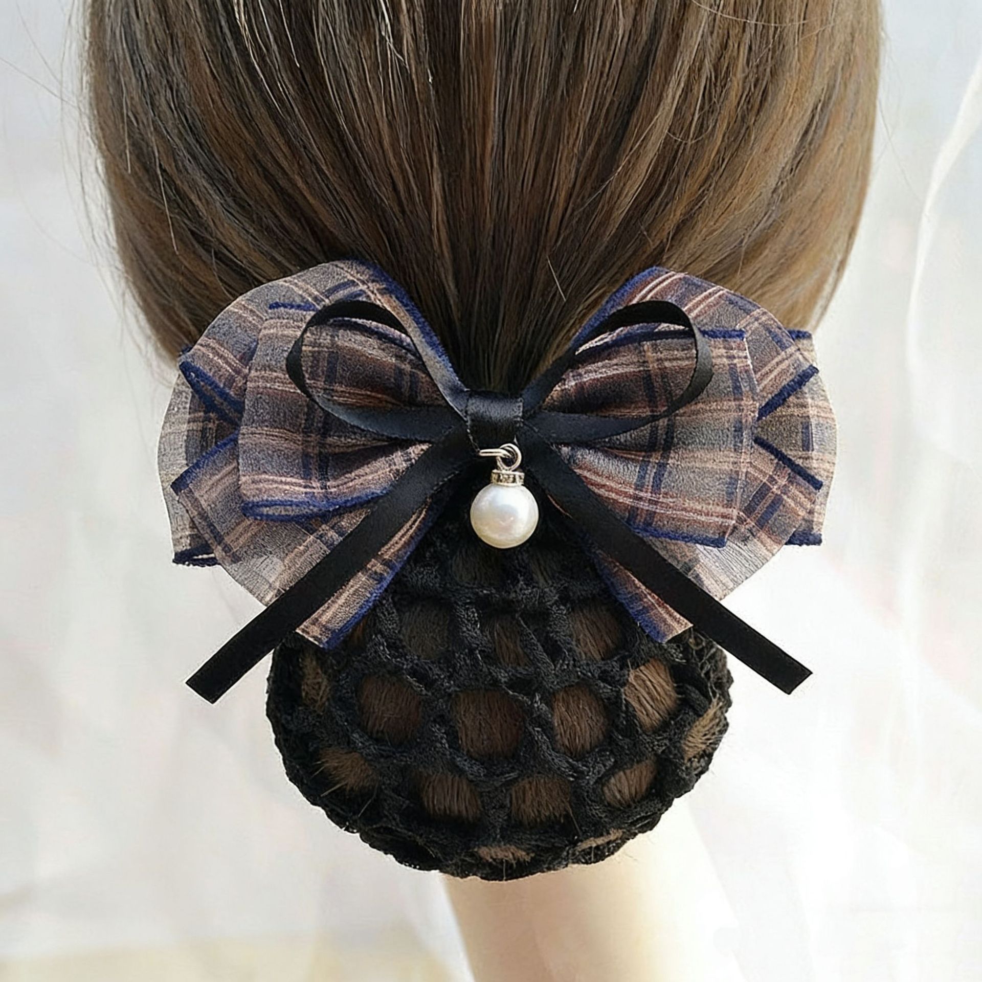 Hair Accessories for Women: Korean-Style Simple and Elegant Updo for Office Workers, Flight Attendants, and Bank Employees, Versatile and Fresh with Fine Netting