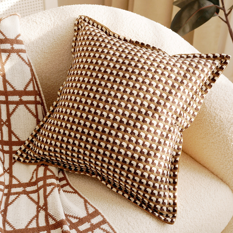 Crema de estilo retro de alta calidad sofá sala de estar almohada cubierta de almohada dormitorio ventana flotante cama almohada cubierta de almohada cojín núcleo