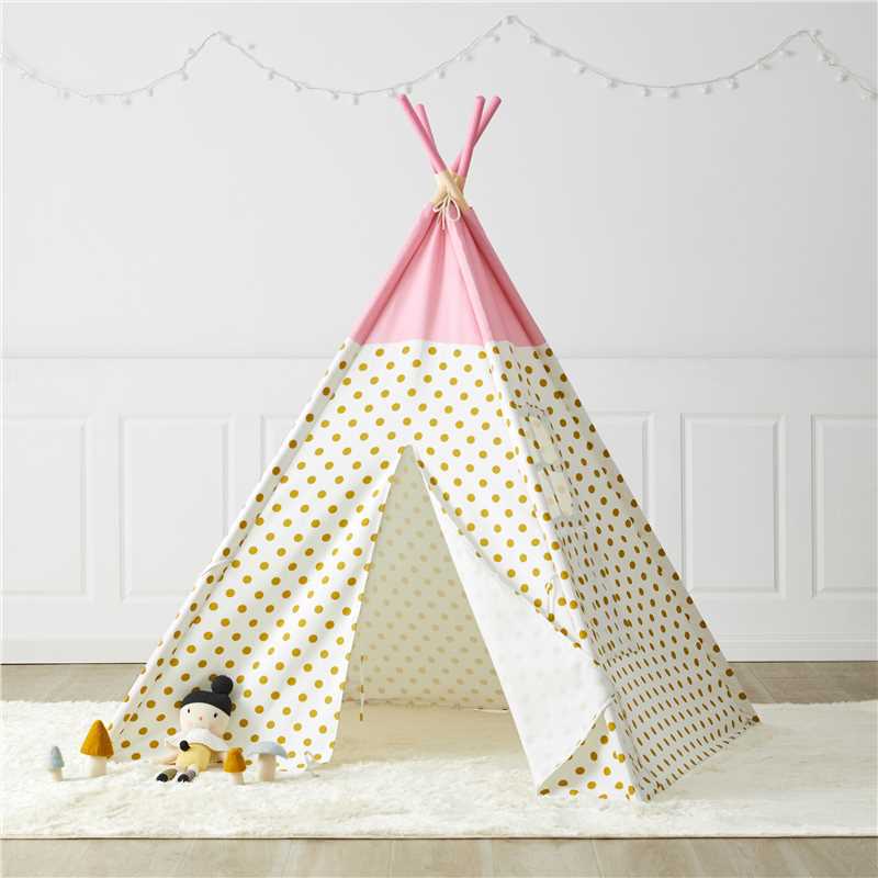 粉顶金点四面帐篷