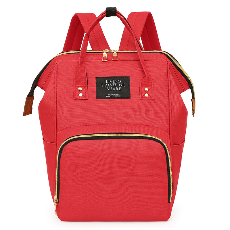 2022 nueva moda contraste color momia bolsa de gran capacidad madre bolsa madre y bebé biberón mochila pañal mochila