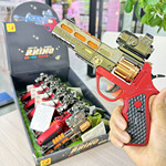 12只仿真电动左轮转动手枪震动闪光八音弹夹枪男孩儿童玩具摆摊
