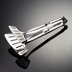 Earn 304 stainless steel fish pan with wide flat head, steak spatula with holes, 201st hotel kitchen utensil